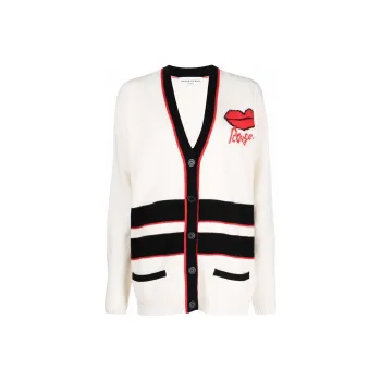 Sonia Rykiel Striped trim Long Cardigan