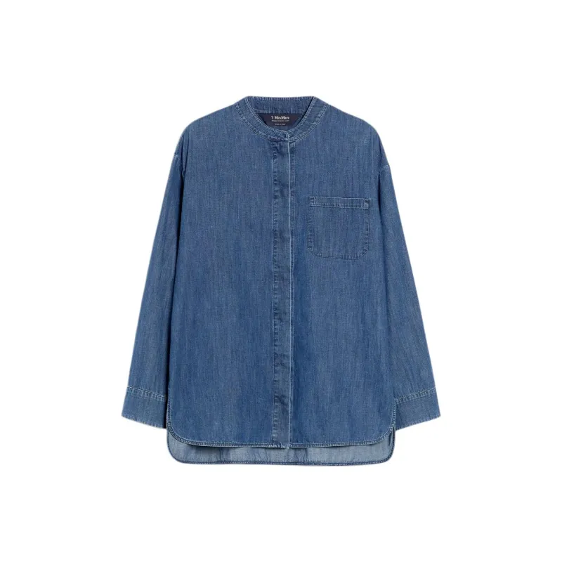 'S MAX MARA Unito Long Sleeved Denim Shirt-0