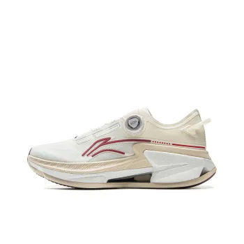 LiNing Liuliu 8 PRO Cushioning, Slip Resistant, And Abrasion Resistant Low Top Carbon Plate Running Shoes Men's Ecru