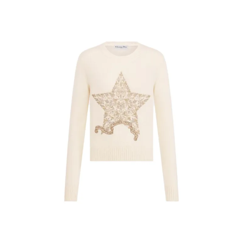 DIOR Cashmere Sweater Women's Ecru-0