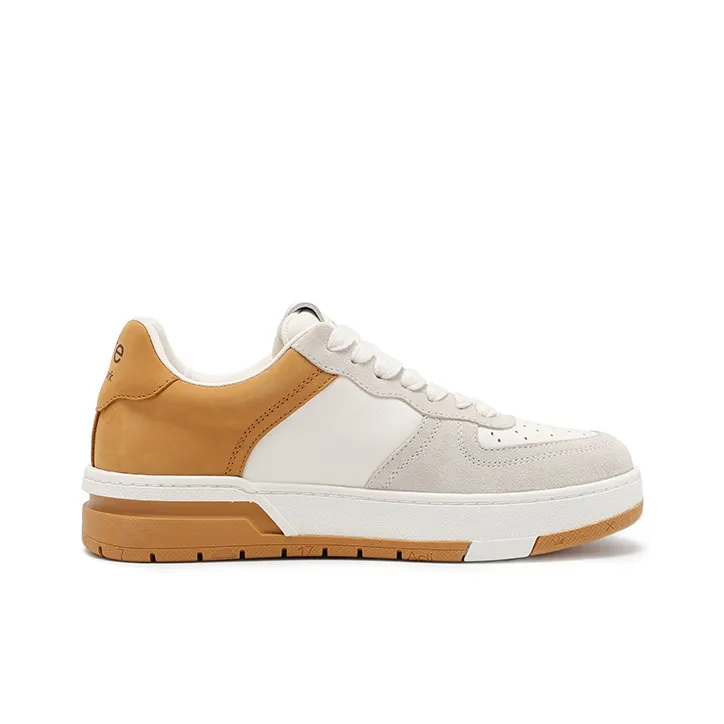 Arte In Acti Cushioning Abrasion Resistant Breathable Low Top Skateboard Shoes Unisex Ginger Yellow-1