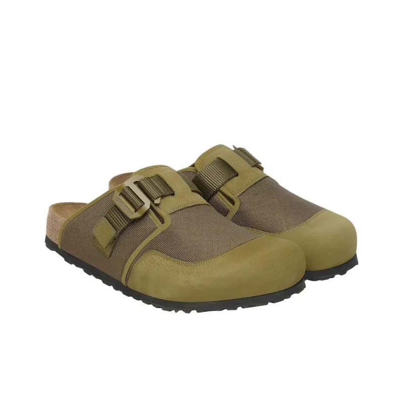 Birkenstock Rubber Sole Abrasion Resistant Closed Toe Slippers Men's Green Regular Loose Fit-2