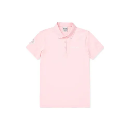 Discovery Expedition Sleeve Logo Collar T-Shirts L.Peach Polo Shirt Women's Pink