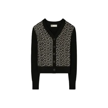 TORY BURCH Intarsia knit Cardigan