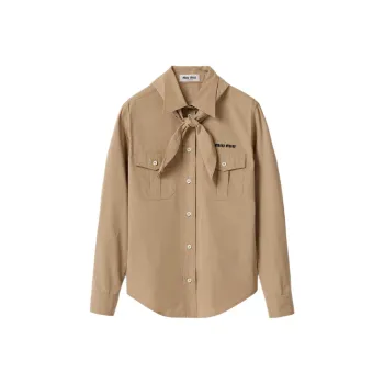 MIU MIU Neckerchief Poplin Shirt