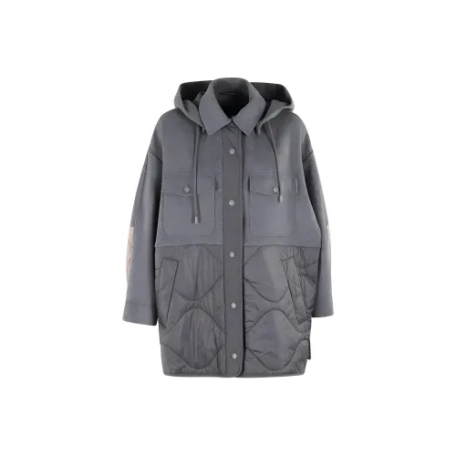 WEEKEND MaxMara Button Up Drawstring Coat