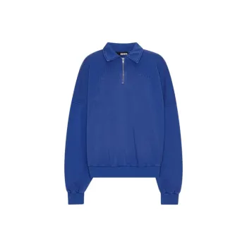 Rotate Half-Zipped Oversized Polo Sweater