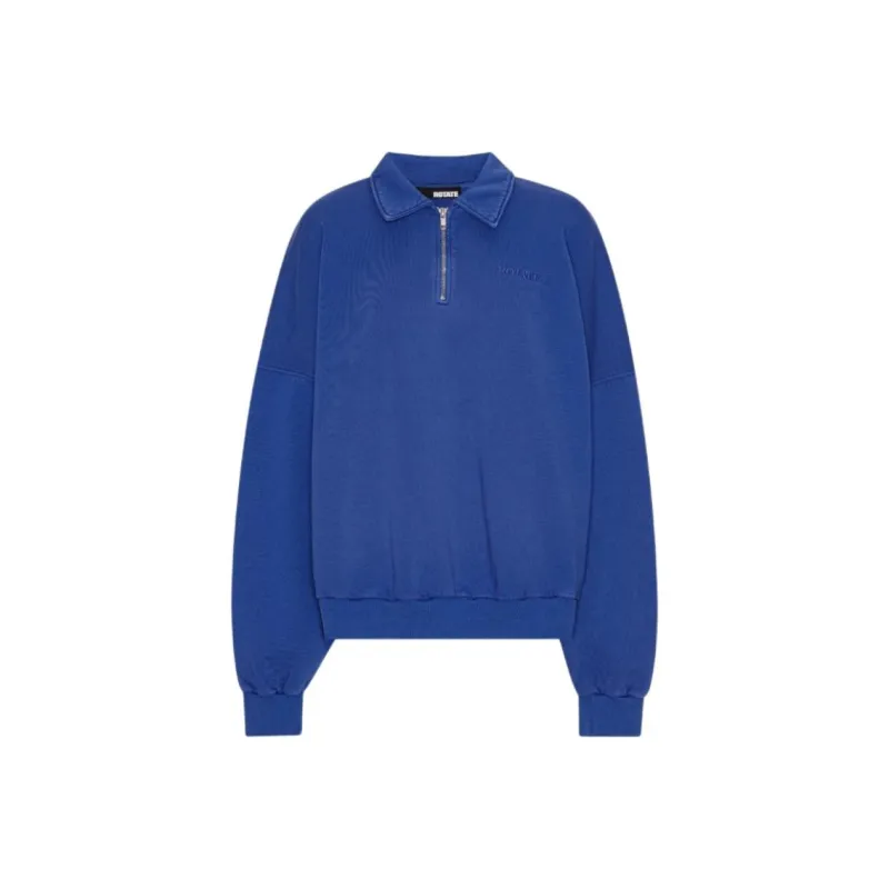 Rotate Half-Zipped Oversized Polo Sweater-0