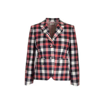 THOM BROWNE Tartan Single breasted Blazer