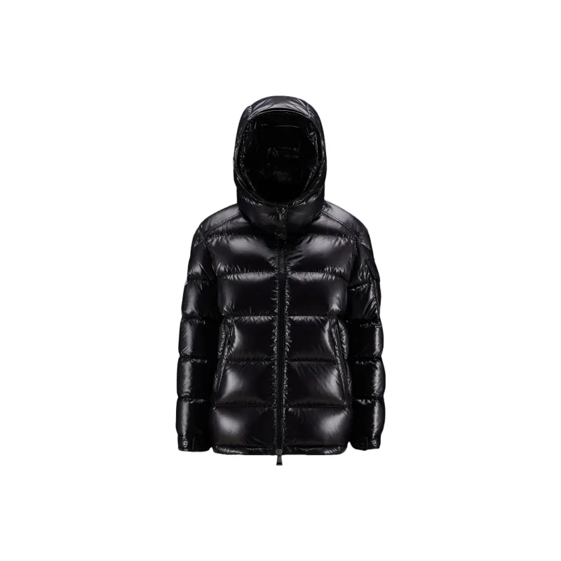 Moncler Women's Maire Short Down Jacket Glossy Black-0