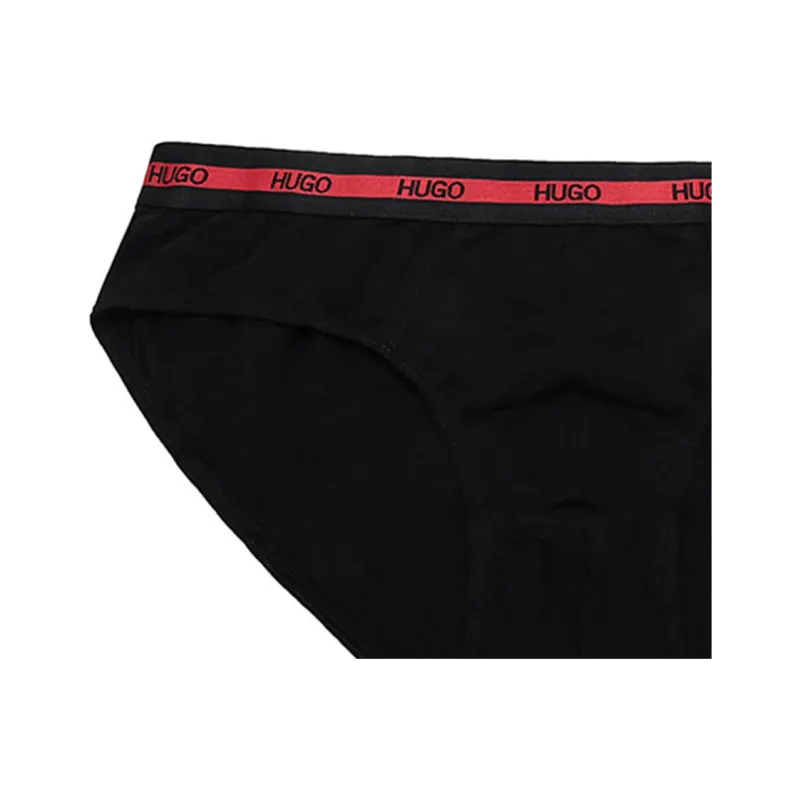 HUGO BOSS Men's FW21 Cotton Briefs 2 Packs Black-3