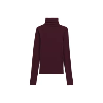 ZARA T-Shirts Women's Burgundy