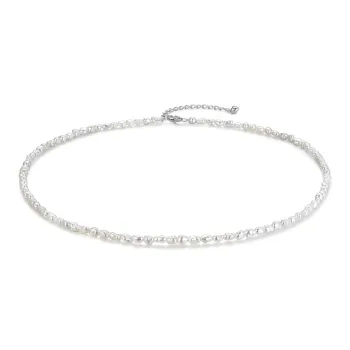 ZXIN JEWELRY Pearl Natural Irregular Shape French Vintage Collarbone Chain S925 Silver Necklace Women's