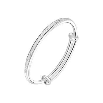 SINO GEM 999 Fine Silver Bangles Women's