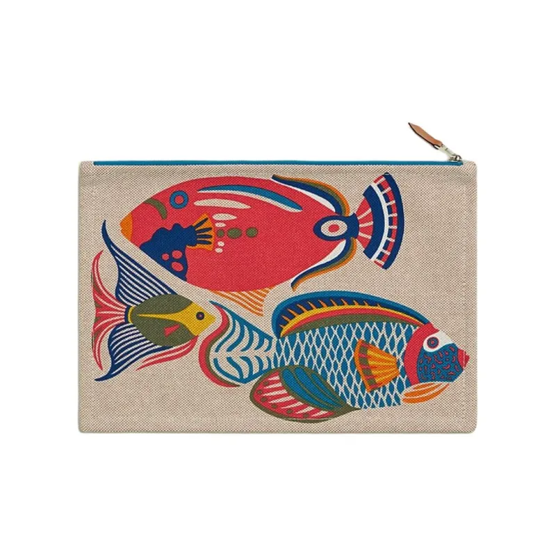 HERMES Traffic Jam Cotton Storage Bag Unisex 02 Blanc Pale Light White-1