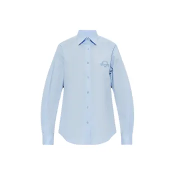 MOSCHINO Logo Embroidered Button Up Shirt