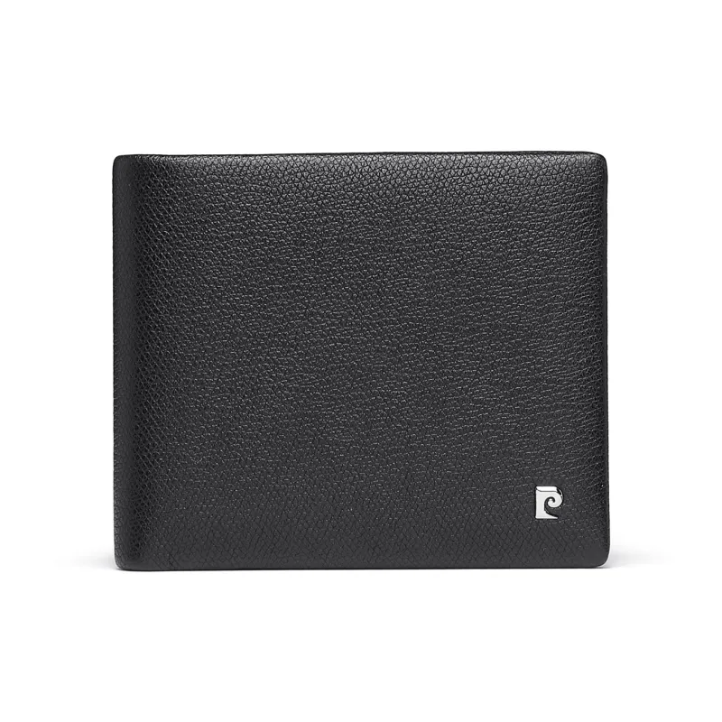PIERRE CARDIN Top Grain Cow Leather Wallet Men's Black-0