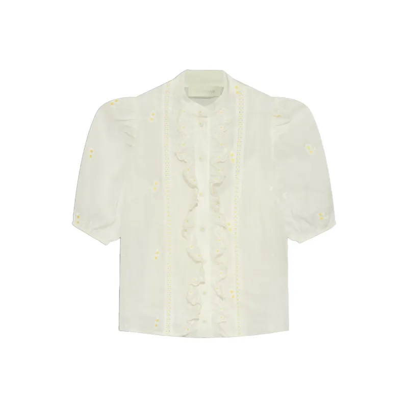 Zimmermann Acacia Embroidered Blouse-0