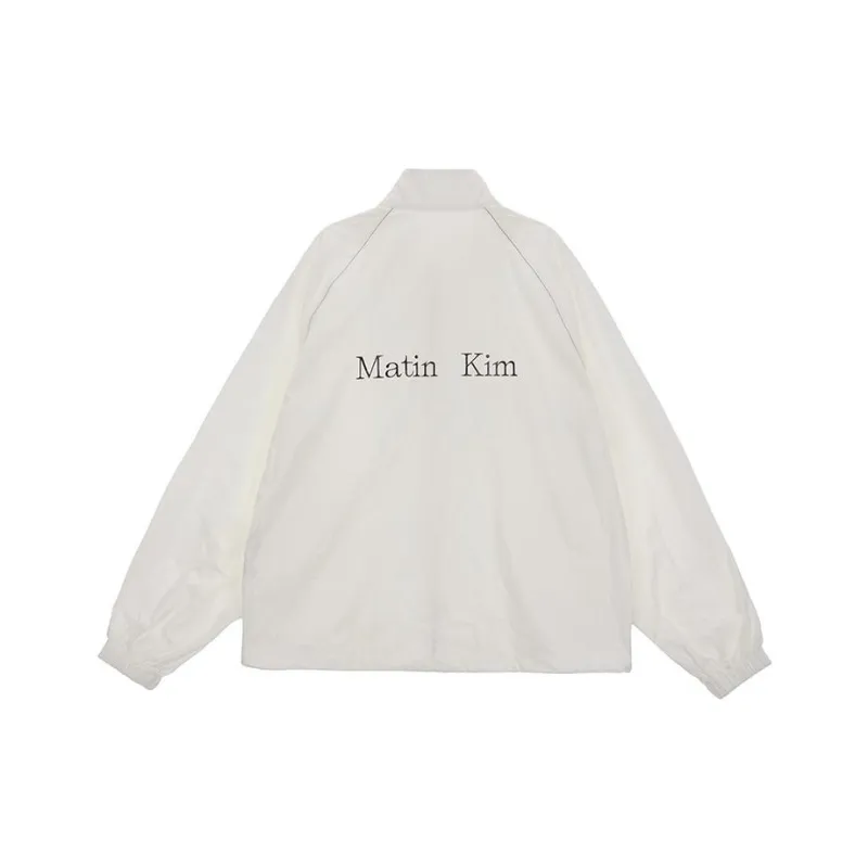 MATIN KIM Women's Logo Coating Jacket Ivory-0