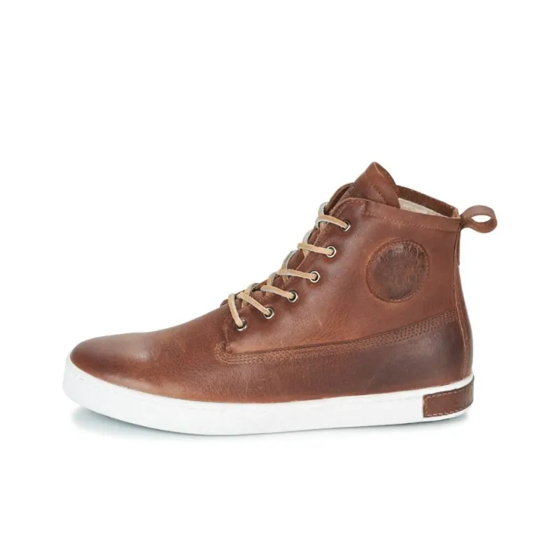 BLACKSTONE Abrasion Resistant High Top Skateboard Shoes Men's Brown-0