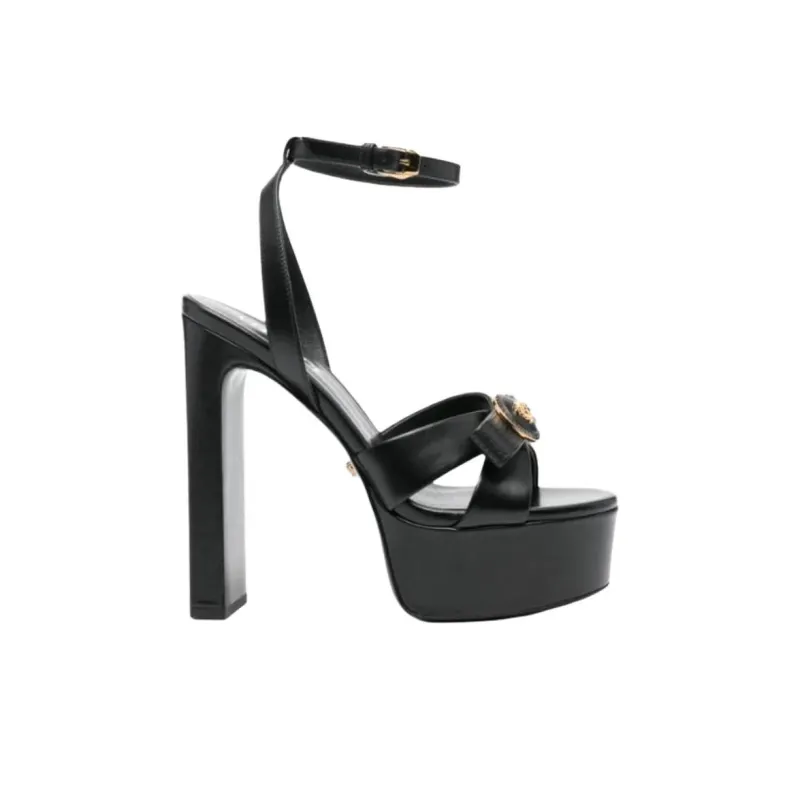 FANSIZHE Medusa One Strap Sandals Women's Black-1