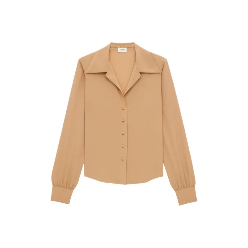 SAINT LAURENT Shirt Women's Beige Rose-0
