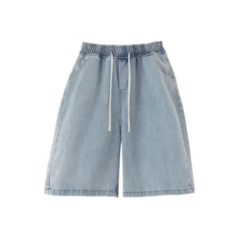 CHARLIE GOLF Denim Shorts Unisex Light Blue