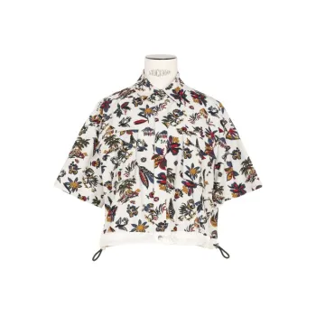 Sacai Tropical Print Shirt 'Ivory'