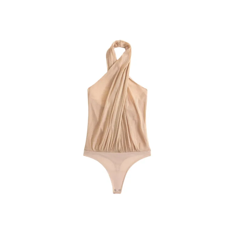 Abercrombie＆Fitch Bodysuits Women's Gold Shimmer-0