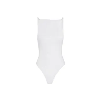 Jacquemus FW24 Square Bodysuit Jumpsuit Women's WHITE/White