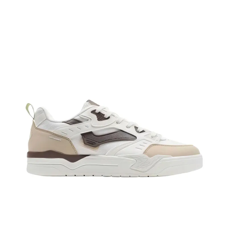 XTEP Wade Fission Coverage Cushioning Low Top Skateboard Shoes Men's White Umber-1