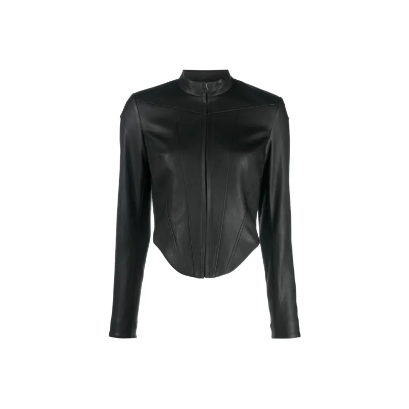 Misbhv Corset Faux leather Biker Jacket-0