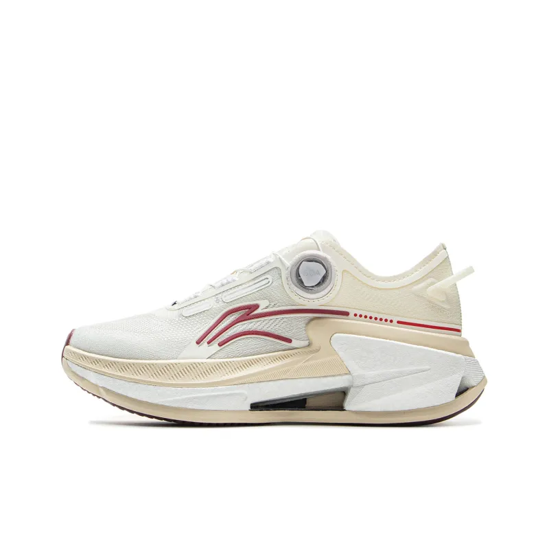 LiNing Liuliu 8 PRO Cushioning, Slip Resistant, And Abrasion Resistant Low Top Carbon Plate Running Shoes Women's Ecru-0