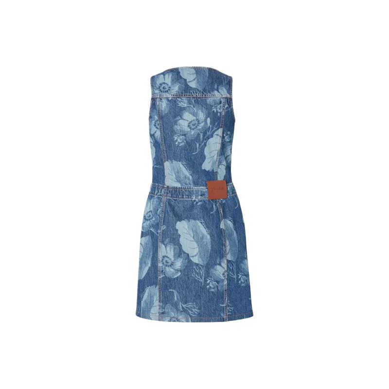 FENDI SS25 Sleeveless Dress Women's Blue-1