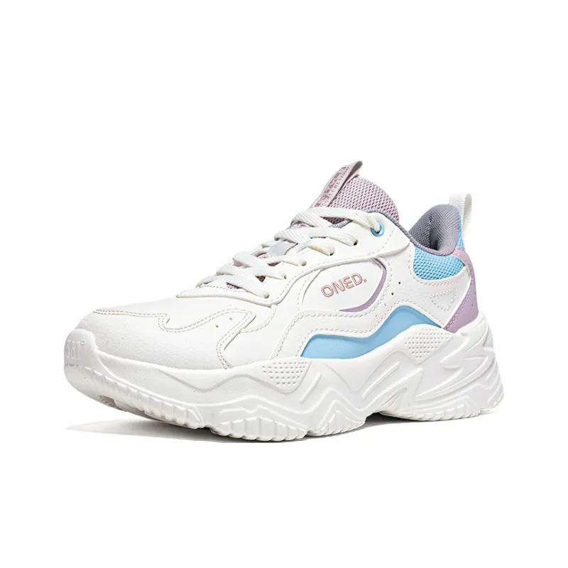 361° Cushioning Waterproof Support Low Top Casual Shoes Women's Feather White Glacier Blue-2