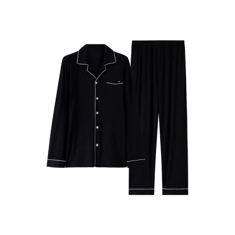 LUYOUYE Pajama Set Men's Elegant Black-0