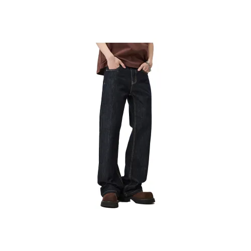 ALL IN Jeans Mens Elegant Apricot's Swallow's Neck Blue