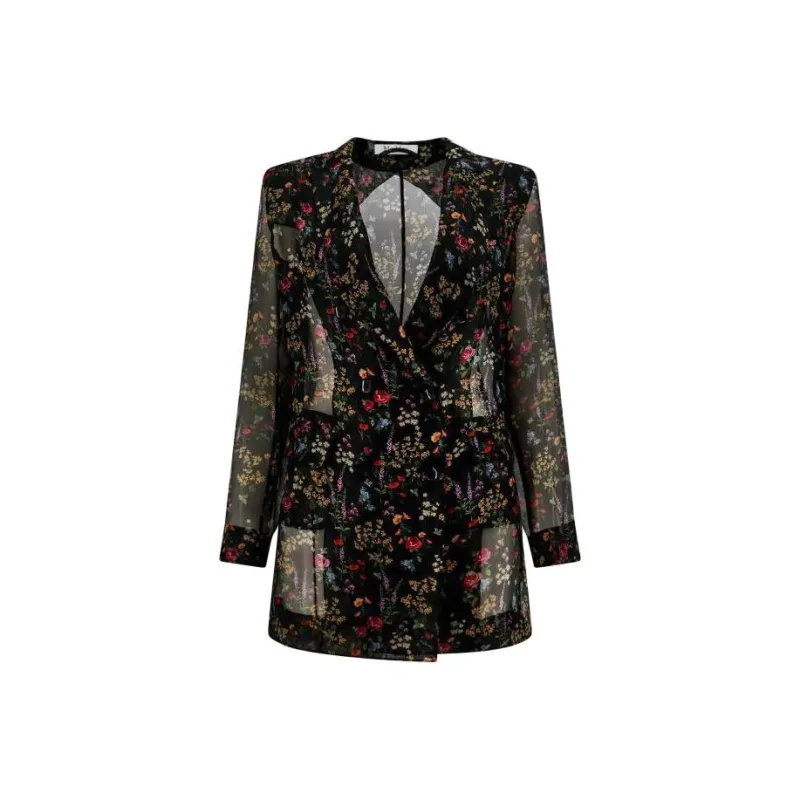 MaxMara Floral Printed Sheer Jacket-0