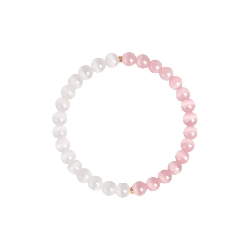 JIUHUASHAN Glass Cat Eye Bracelets Women's-22