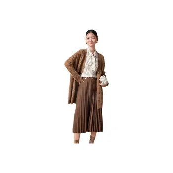 MIHUANG Cashmere Sweater Women's Light Brown