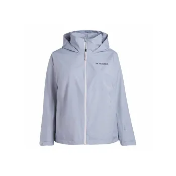 Adidas TERREX MULTI RAIN.RDY 2-LAYER RAIN JACKET PLUS SIZE Jackets Coats Women's Silver Purple