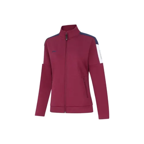 LiNing Fitness Series Jacket Women's Night Wine Red