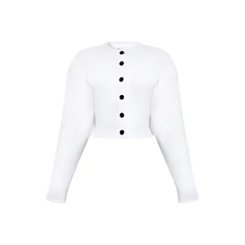 Alaia Buttoned Crewneck Cropped Cardigan
