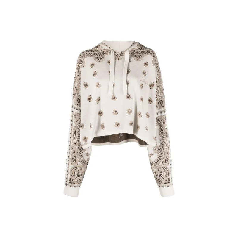 AMIRI Bandana Hoodie 'White/Brown'-0