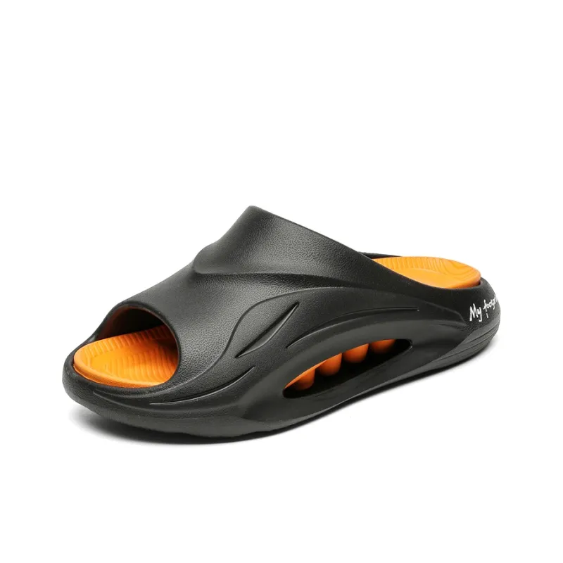 OUGLEMEN Slip Resistant Odor Resistant Slide Slippers Unisex-17
