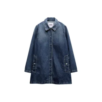 ZARA Jackets & Coats Women's Blue