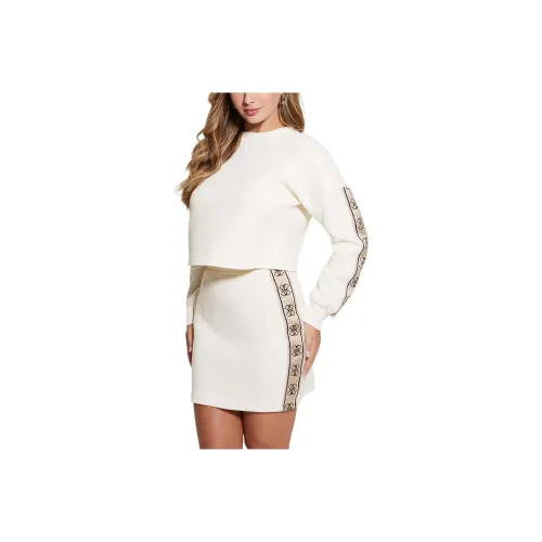 GUESS Eco Cymone Quattro G Sweatshirt Sweatshirt Women's White