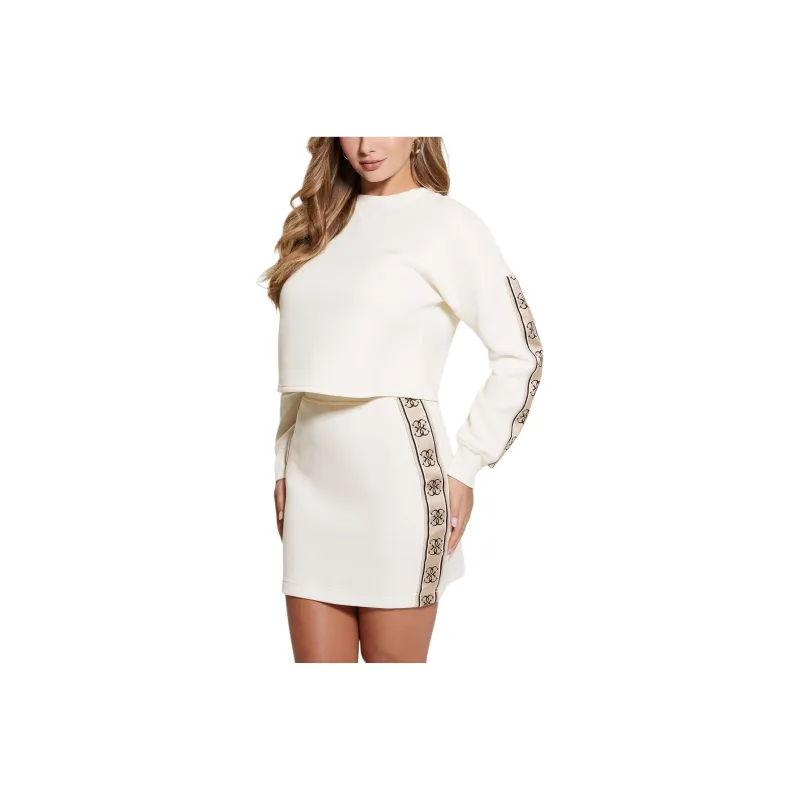 GUESS Eco Cymone Quattro G Sweatshirt Sweatshirt Women's White-0