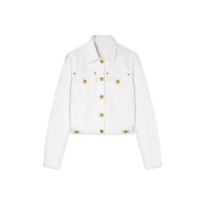 VERSACE Medusa Head buttons Denim Jacket-0