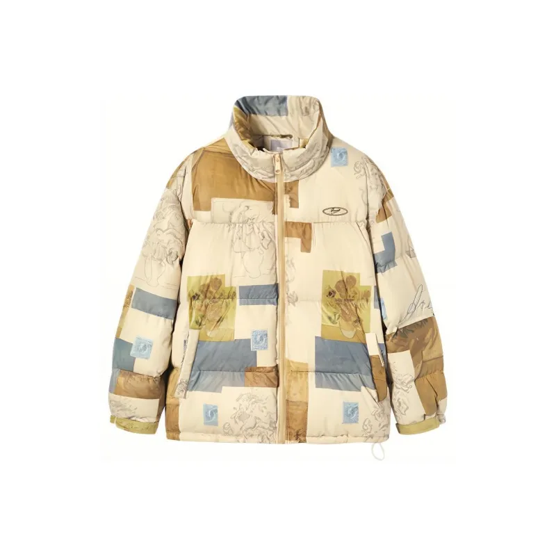 DIALOGUE Down Jackets Women's Van Gogh Sunflower-0
